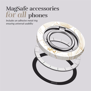 MIO White Roses Magsafe Dėklas su žiedu