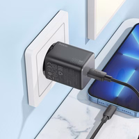 Įkroviklis Hoco USB-C QC PD 20W + kabelis USB-C į Lightning N40 juodas