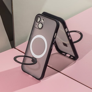 Mag Ring dėklas telefonui iPhone 13 6,1" juodas