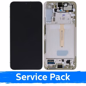 LCD ekranas suderinamas su Samsung S906 S22 Plus su rėmeliu / violetinis / (Service Pack)