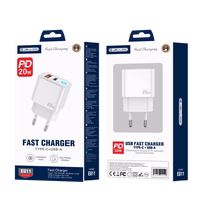 JELLICO tinklinis įkroviklis EU11 PD 20W 1xUSB-C + 1xUSB QC3.0 Baltas