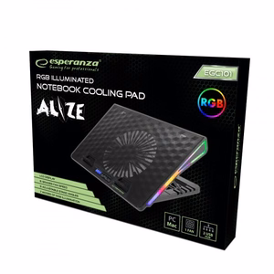 Esperanza EGC101 aušinimo padėklas nešiojamam kompiuteriui 800 RPM Juoda