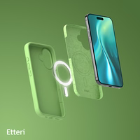 "Etteri" silikoninis magnetinis dėklas "iPhone 16 Plus" 6,7" šviesiai žalias