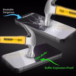 Apsauginis stiklas (m) - Bestsuit Flex-Buffer Hybrid Glass 5D su antibakterine Biomaster danga Apple iPhone 12 mini juodas (m)