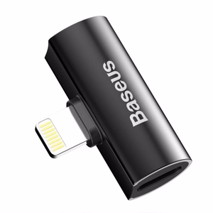 Adapteris Baseus L46 juodas (įėjimas Lightning / išėjimas 2x Lightning)