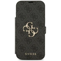 Guess Book 4G Metal Logo dėklas telefonui iPhone 17 Pro Max - juodas