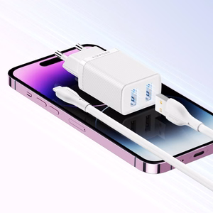 Įkroviklis Awei C15L-EU 10W 2xUSB-A + USB-A to Lightning cable 1.0m baltas