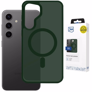 "3mk Smoke MagCase" dėklas, skirtas "Samsung Galaxy S25" - žalias permatomas