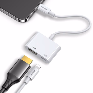 Joyroom S-H141 adapteris Lightning (vyr.) - HDMI FullHD 1080p 60Hz (mot.) / Lightning (mot.) - baltas
