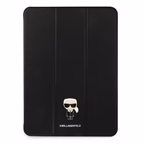 Karl Lagerfeld Saffiano Ikonic Karl dėklas iPad 12.9" Pro 2021 - Juodas