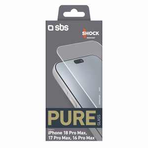 SBS Pure Glass grūdintas apsauginis stiklas, skirtas iPhone 18 Pro Max / 17 Pro Max / 16 Pro Max