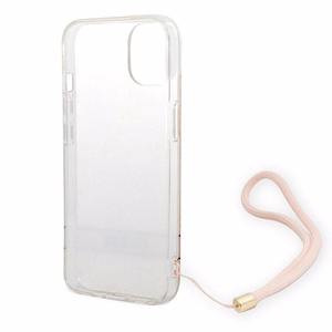Guess GUOHCP14MH4STP iPhone 14 Plus 6.7" розовый/розовый жёсткий чехол 4G Print Strap