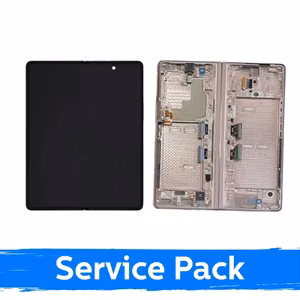 LCD Display Compatible Samsung F916 Z Fold2 (INNER) with Frame / Mystic Bronze / (Service Pack)