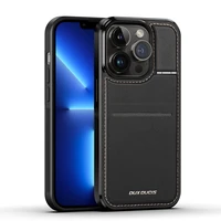 3in1 Piniginės dėklas su stovu iPhone 13 Pro MagSafe RFID Blokatorius Dux Ducis Rafi Mag - juodas