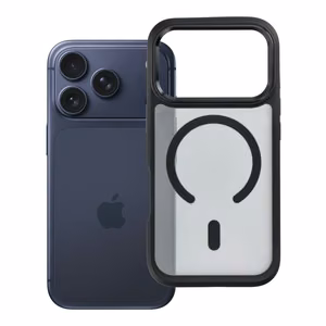Dėklas, skirtas iPhone 18 Pro / 17 Pro: Forcell F-Protect Smoke Hybrid Premium, suderinamas su MagSafe, spalva – juoda