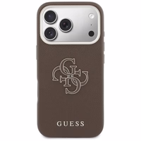 GUESS dėklas IPHONE 17 Pro Max GUHCP17X5PS4RGGW (PU FW Resin Logo), rudos spalvos