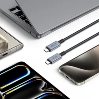 Tech-Protect UltraBoost Max USB-C 4.0 / USB-C 4.0 PD 240W 8K 40Gbps 2m kabelis - pilkas