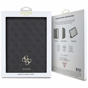 Guess GUFC13RM24PS4SGK iPad Air 13" 2024 juodas/juodas Magnetinis 4G Didelis Logotipas