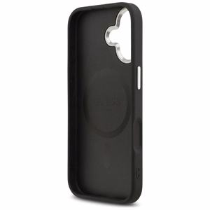 Guess klasikinio logotipo magnetinis dėklas, skirtas iPhone 17 – juodas