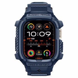 Spigen Rugged Armor Pro dėklas Apple Watch Ultra 1 / 2 (49mm) - jūrinė mėlyna