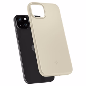Spigen Thin Fit dėklas telefonui iPhone 15 Plus - smėlio spalvos