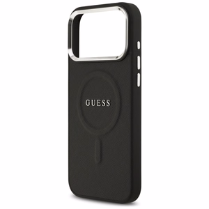 Guess Classic Logo Magnetinis dėklas telefonui iPhone 17 Pro Max - juodas