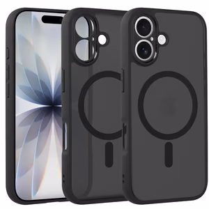 Pilnai matinis magnetinis dėklas Iphone 17 juodas