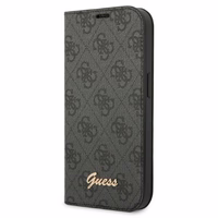 Dėklas telefonui Guess GUBKP14LHG4SHK iPhone 14 Pro 6.1" - juodas / juodasis logotipas 4G Vintage Gold Logo