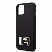 Dėklas telefonui Karl Lagerfeld KLHCP13S3DKPK iPhone 13 mini 5,4\" juodas / juodas kietasis dėklas Ikonik Patch