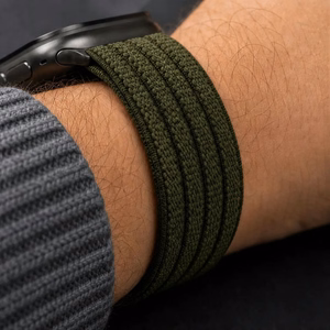 Tech-Protect Nylon Sport nailoninis sportinis dirželis, skirtas Apple Watch 44 / 45 / 46 / 49 mm, tamsiai žalias
