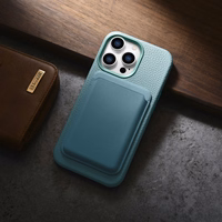 iCarer Litchi Premium odinis dėklas iPhone 14 Pro Max Magnetinis odinis dėklas su MagSafe Žalias (WMI14220712-GN)