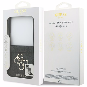 Guess Big 4G Logo Classic Logo dėklas telefonui Samsung Galaxy Z Flip 7 - juodas