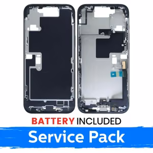 Mid-Frame Housing Apple iPhone 16 Pro Max Back Housing + Battery / Black Titanium / (Service Pack)
