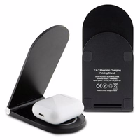 Karl Lagerfeld Choupette MagSafe indukcinis įkroviklis 15W, sulankstomas 2in1 - juodas