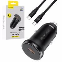 Blavec Car charger BS-01C-C Road - Type C - PD 20W with Type C to Type C cable (CCBS01CCR-CB) black