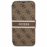 Guess GUBKP13L4GDBR iPhone 13 Pro / 13 6.1" rudas/rudas knyginis dėklas 4G Stripe