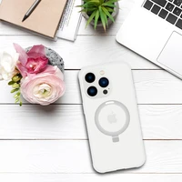 Tel Protect Magical magnetinis MagSafe dėklas su stovu Iphone 15 Plus, sidabrinis