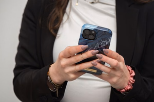FORCELL F-PROTECT Mirage dėklas telefonui suderinamas su MagSafe IPHONE 15 Plus vandenyno marmuras