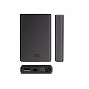 Ksix Magnetic Powerbank 10000 mAh 22,5W, juodos spalvos