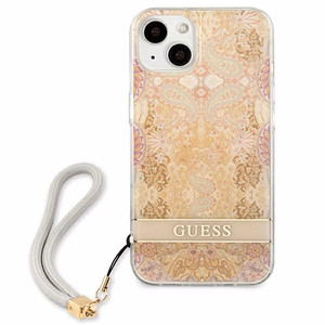 Guess GUHCP13SHFLSD iPhone 13 mini 5.4" золотой/золотой жёсткий чехол Flower Strap