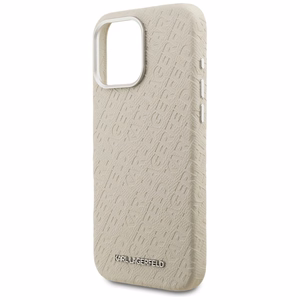 Karl Lagerfeld FW Stamped Karl MagSafe Dėklas iPhone 16 Pro - smėlio