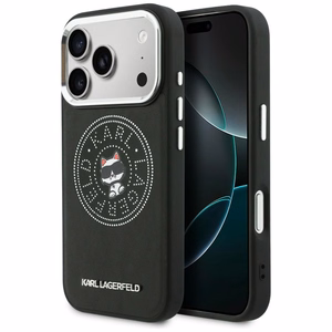 Karl Lagerfeld Point & Choupette Sketch MagSafe Dėklas for iPhone 17 Pro Max - juodas