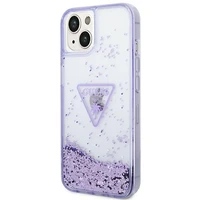 Guess Liquid Glitter Palm Collection dėklas iPhone 14 Plus 6.7 "- violetinė