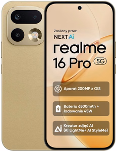 realme 16 Pro 5G 8/512GB 6.78" 144Hz Auksinis