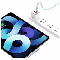 Laidas USAMS US-SJ653 PD 100W USB-C/USB-C 1.2m mėlynas