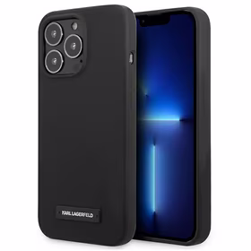 Karl Lagerfeld silikoninis dėklas iPhone 13 Pro Max - juodas