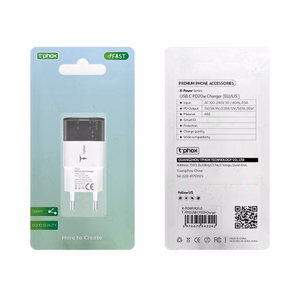 T-PHOX SIENINIS ĮKROVIKLIS T-PP10 20W USB-C JUODAS