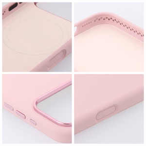 Case for iPhone 16e (SE4 2025) / 17e Forcell F-Protect Frame Premium compatible with Magsafe pink