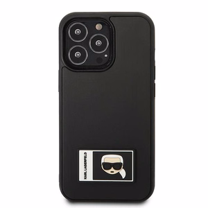 Karl Lagerfeld Ikonik Patch dėklas iPhone 13 Pro Max - juodas