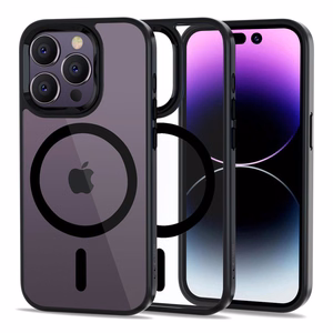 Tech-Protect MagMat MagSafe iPhone 14 Pro Max dėklas telefonui - skaidrus juodas